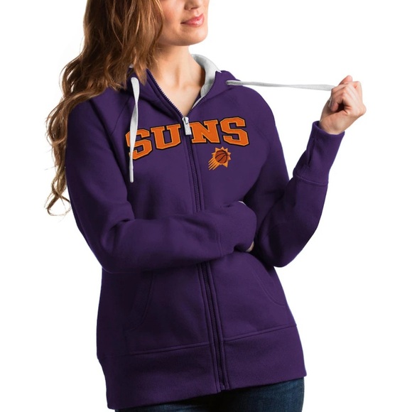 Women’s Phoenix Suns Antigua Purple Team Victory Full Zip Hoodie S - Picture 1 of 8